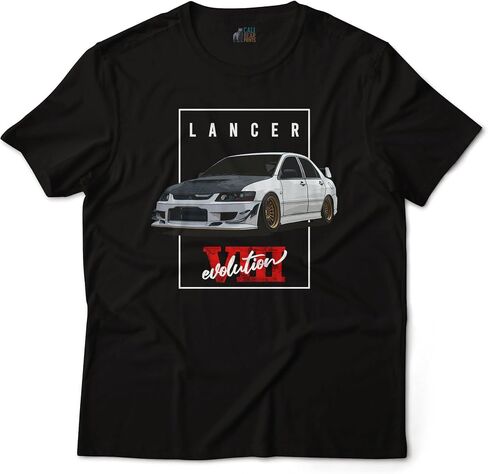 Calibear Prints Lancer Evolution VIII Evo 8 Japanese Tuner Car Graphic Art T-Shirt in Kuwait