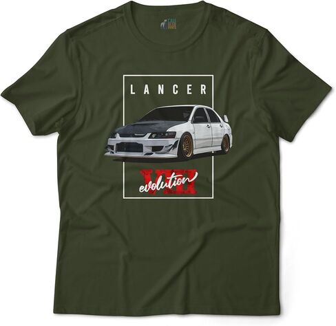 Calibear Prints Lancer Evolution VIII Evo 8 Japanese Tuner Car Graphic Art T-Shirt in Kuwait