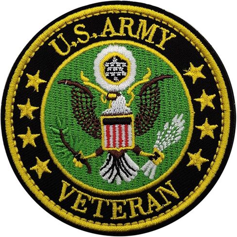 United States Army Patch Veteran Embroidered Tactical Military Patches, Hook and Loop Fastener for Clothing & Backpacks in Kuwait