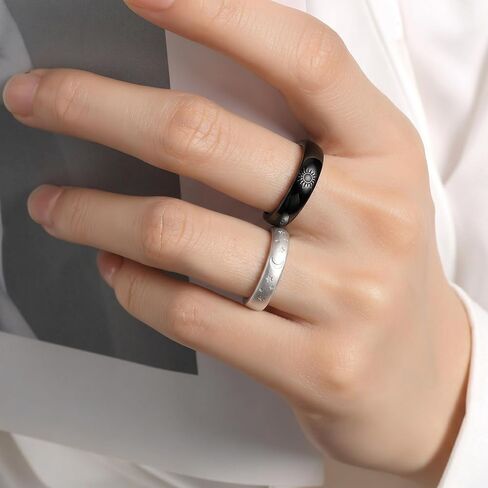 Couples Rings 925 Sterling Sliver Sun and Moon Rings Matching Jewelry Gifts for Women Lover in Saudi Arabia