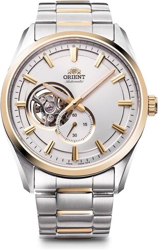 ساعة Orient RN-AR0006S أوتوماتيكية للرجال، ميكانيكية شبه هيكلية معاصرة، قلب مفتوح، أبيض، ساعة Orient، ميكانيكية in Kuwait
