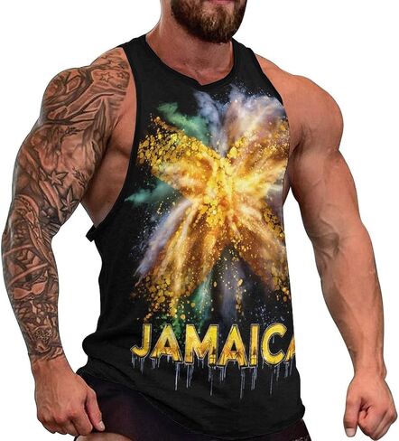 joo meryer Jamaica Flag Tank Top for Mens Vintage Jamaican Shirts Crew Neck Sleeveless T-Shirts in Saudi Arabia