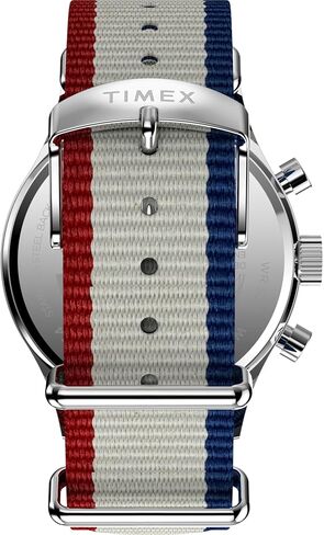 Timex Men's Weekender New England Chronograph 40mm Watch - Gray Slip-Thru Double Layer White Dial Stainless Steel Case in Kuwait