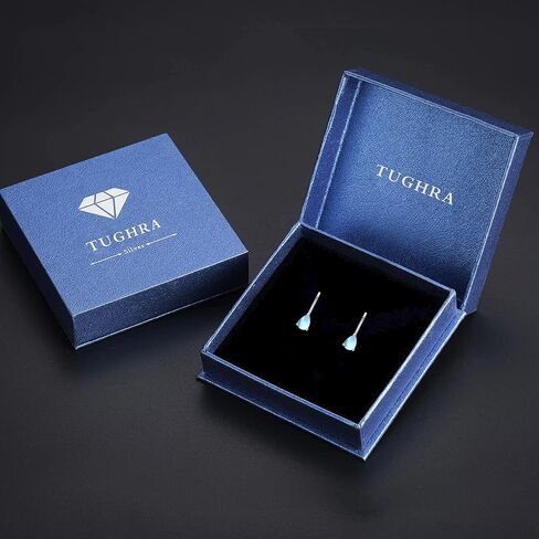TUGHRA Leverback Earrings for Women 925 Sterling Silver Moonstone/Turquoise Jewelry Gifts Teardrop Hoops Hypoallergenic Earrings for Sensitive Ears in Saudi Arabia