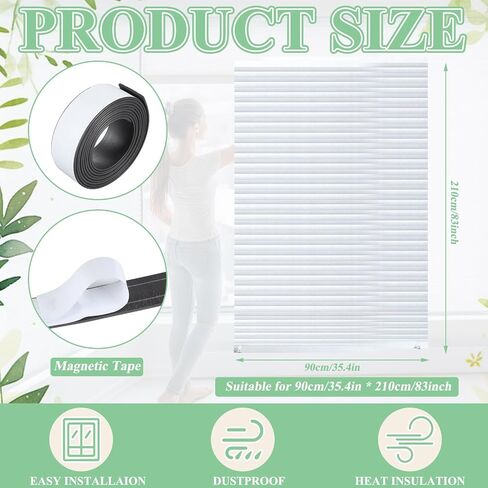 Leinuosen 2 Pcs 35''w x 83'' French Door Paper Shade Magnetic Temporary Blinds No Tools Privacy Paper Shade Blackout Blinds for Window Sliding Door Light Filtering in Kuwait
