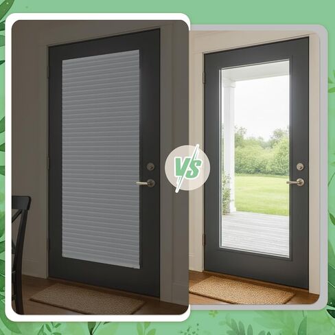 Leinuosen 2 Pcs 35''w x 83'' French Door Paper Shade Magnetic Temporary Blinds No Tools Privacy Paper Shade Blackout Blinds for Window Sliding Door Light Filtering in Kuwait