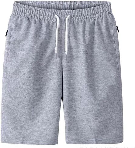 Men's Running Sweat Shorts Cotton Athletic Workout Casual Shorts Straight Leg Drawstring Athletic Baseball Short 2Pc in Saudi Arabia