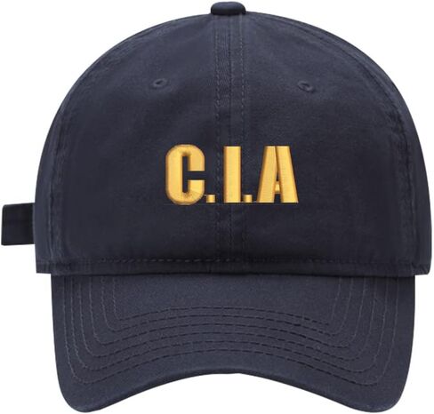 Mens Baseball Caps CIA Embroidered Adjustable Washed Cotton Dad Hat in Kuwait
