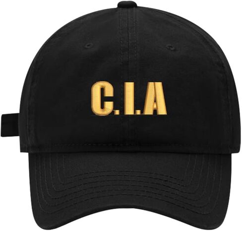 Mens Baseball Caps CIA Embroidered Adjustable Washed Cotton Dad Hat in Kuwait