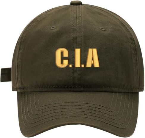 Mens Baseball Caps CIA Embroidered Adjustable Washed Cotton Dad Hat in Kuwait