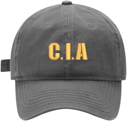 Mens Baseball Caps CIA Embroidered Adjustable Washed Cotton Dad Hat in Kuwait