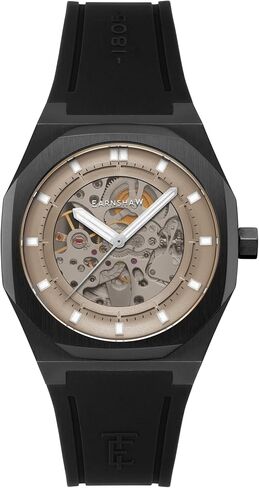 Thomas Earnshaw Men's 42mm Discovery Drake Skeleton Automatic Watch with Silicone Strap ES-8295 in Saudi Arabia