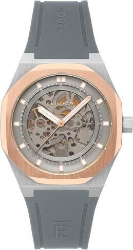 Thomas Earnshaw Men's 42mm Discovery Drake Skeleton Automatic Watch with Silicone Strap ES-8295 in Saudi Arabia