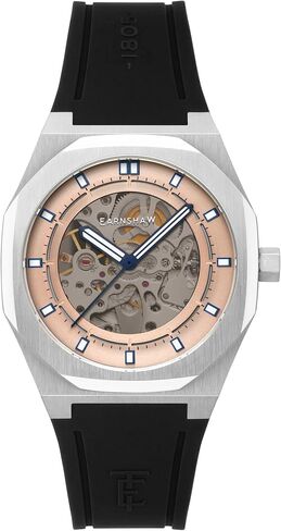 Thomas Earnshaw Men's 42mm Discovery Drake Skeleton Automatic Watch with Silicone Strap ES-8295 in Saudi Arabia