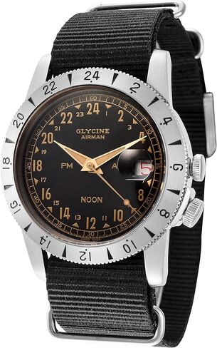 Glycine Men's GL0377 Airman Vintage Noon 40mm Automatic Watch in Saudi Arabia