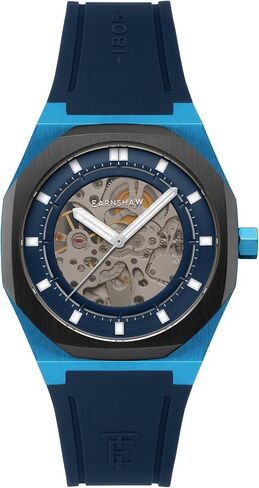 Thomas Earnshaw Men's 42mm Discovery Drake Skeleton Automatic Watch with Silicone Strap ES-8295 in Saudi Arabia
