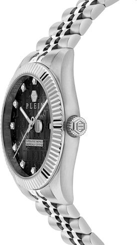 Philipp Plein Collection Luxury Mens Watch Timepieces with a Silver Bracelet Featuring a Stainless Steel Case and a Black Dial in Saudi Arabia