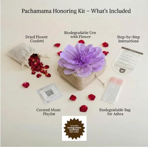 Biodegradable Urn for Water and Ground Burial Lilac Tissue Paper Flower (Large - Adult) in Kuwait