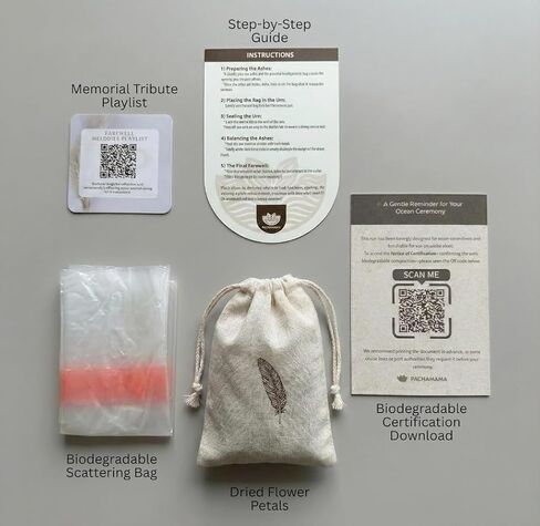 Biodegradable Urn for Water and Ground Burial Lilac Tissue Paper Flower (Large - Adult) in Kuwait