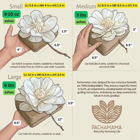 Biodegradable Urn for Water and Ground Burial Lilac Tissue Paper Flower (Large - Adult) in Kuwait