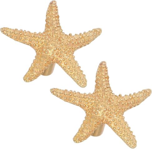 Star Shaped Brass Drawer Handles 2pcs, Ocean Style Cabinet and Wardrobe Pulls for ’ Room, Coastal Bedroom Dresser Door Pulls in Kuwait