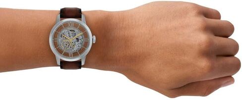 Fossil Watch for Men Townsman, 48mm case Size, Mechanical Automatic Movement, Leather Strap in Kuwait