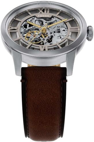 Fossil Watch for Men Townsman, 48mm case Size, Mechanical Automatic Movement, Leather Strap in Kuwait