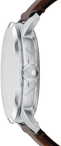 Fossil Watch for Men Townsman, 48mm case Size, Mechanical Automatic Movement, Leather Strap in Kuwait