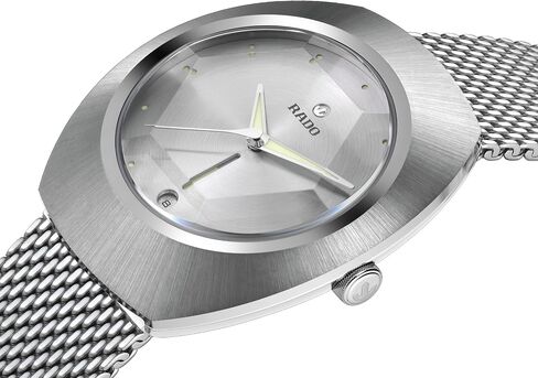 Rado - DiaStar 60-Year Anniversary Edition Alfredo Häberli - Men - Swiss Watch - Includes Grey Pouch with a Woven Stainless-Steel Strap + Mottled Grey Textile Strap - Automatic - 38 mm in Kuwait