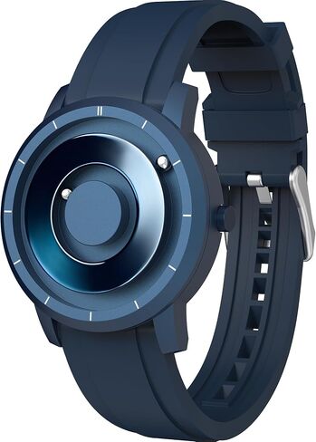 Magnetic Ball Bearing Watch for Men,Specular Dial Analog Wristwatch with Silicone Band,5ATM Waterproof Unique Men's Watches in Saudi Arabia