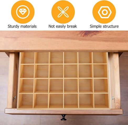 Zerodeko Stackable Jewelry Organizer Tray with 30 Compartments Wooden Storage Box for Earrings Necklaces Bracelets and Keys Drawer Organizer for Home and Closet in Saudi Arabia