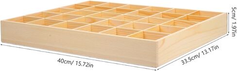 Zerodeko Stackable Jewelry Organizer Tray with 30 Compartments Wooden Storage Box for Earrings Necklaces Bracelets and Keys Drawer Organizer for Home and Closet in Saudi Arabia