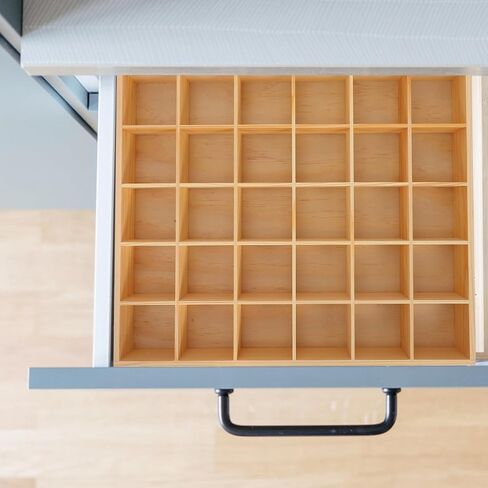 Zerodeko Stackable Jewelry Organizer Tray with 30 Compartments Wooden Storage Box for Earrings Necklaces Bracelets and Keys Drawer Organizer for Home and Closet in Saudi Arabia