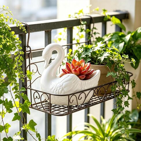 Set of 2 Ceramic Swan Jewelry Tray Trinket Dish, Elegant Ring Holder Organizer for Vanity, Versatile Small Succulent Planter Wedding Cake Toppers in Saudi Arabia