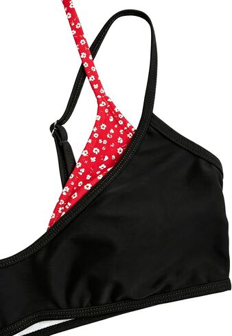 ZAFUL Women's Polka Dot Bikini Set Double Layer Halter Swimsuit Colorblock Side Tie 2 Piece Bathing Suit in Kuwait