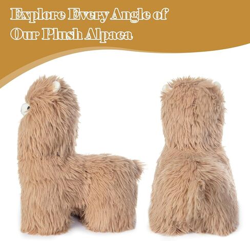 My OLi 11.5 Inch Llama Stuffed Animal, Soft Alpaca Plush Toy, Cuddly Stuffed Llama Plush Pillow, Cute Animal Plushies for Kids Toddlers Boys Girls, Brown in Saudi Arabia
