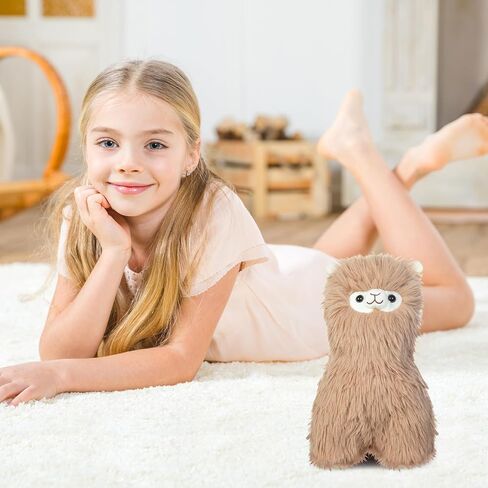 My OLi 11.5 Inch Llama Stuffed Animal, Soft Alpaca Plush Toy, Cuddly Stuffed Llama Plush Pillow, Cute Animal Plushies for Kids Toddlers Boys Girls, Brown in Saudi Arabia