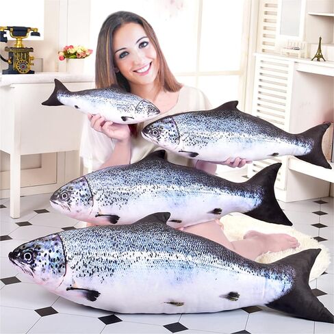 23.6in Simulation Fish Plush Decorate Soft Fish Decorate Pillow Cushion Stuffed Decorate Oversized Pillow Creative Gift Home Decor in Saudi Arabia