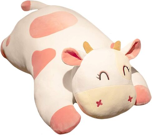 ELAINREN Giant Fluffy Pig Plush Body Pillow Soft Pink Piggy Stuffed Animal Toy Cuddle Piglet Plushie Cushion Decor Gifts for Xmas/23.6'' in Saudi Arabia