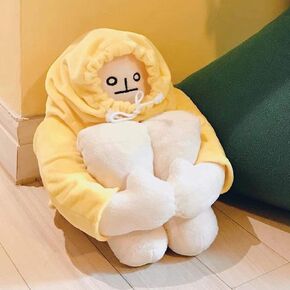 Plush Banana Man Toy Stuffed Doll with Magnet Funny Man Doll Decompression Toy Birthday,Multicolor