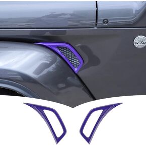 Voodonala Wheel Eyebrow Side Air Conditioning Vent Decoration Cover Trim for Jeep Wrangler JL JLU Gladiator JT 2018-2024(2pcs,red,ABS)