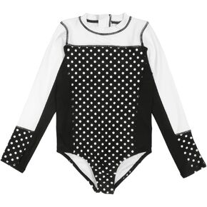 SwimZip® Girls' Long Sleeve One-Piece Swimsuit with UPF 50+ Sun Protection