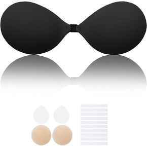 Invisible Sticky Bra for Women Strapless Adhesive Bra, with 3inch Nipple Cover Travel Box Ideal for Backless Dresses