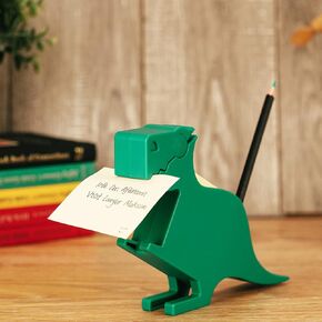 Desktop Note Pad Note Dispenser Crocodile Memo Holder Pen Holder, for Memo, Notes, Bock of 200 Blanks,2 Packs Memo