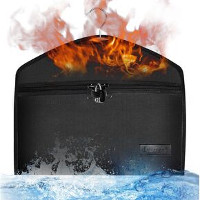 Hanger Diversion Fireproof Safe with Lock,Hidden Pocket Safe，Secret Safe for Cash Hiding - Waterproof Hanger Safe, Under Hanging Clothes with Pocket to Hide Valuables for Travel -1 Pack