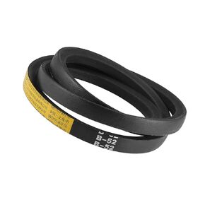 قطعتان من أحزمة Kozelo B52 V - [52 بوصة طول الملعب × 0.3 بوصة العرض × 0.2 بوصة السُمك] حزام محرك مطاطي على شكل حرف B لاستخدام نقل الطاقة، أسود
