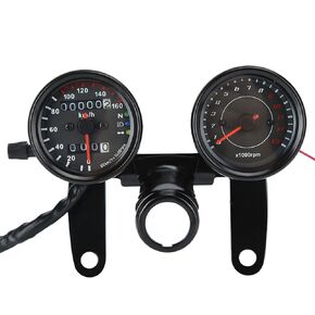 Universal Motorcycle Odometer Speedometer, Digital LED Odometer and Tachometer Motorcycle Speedometer Retro Modified Instrument Accessory for Car Tractors Trucks Motorcycles Boats Yachts