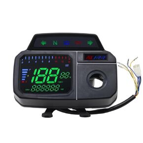 KAOLALI Digital Speedometer for Motorcycles, Multi-Function LCD Motorcycle Speedometer Tachometer Cluster Gauge Assembly with RPM AX 100 100cc Oil Level Meter Fit for Suzuki Ax100 Max100