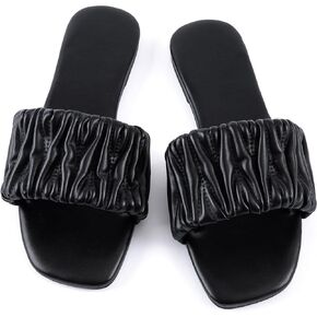 Mtzyoa Women Flat Sandals Braided Leather Nude Summer Dressy Fashion Evening Party Wedding Sandals