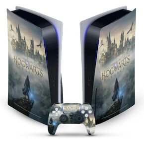 Head Case Designs Officially Licensed Hogwarts Legacy Key Art Graphics Vinyl Faceplate Sticker Gaming Skin Decal Compatible with Sony Playstation 5 PS5 Disc Edition Console & DualSense Controller